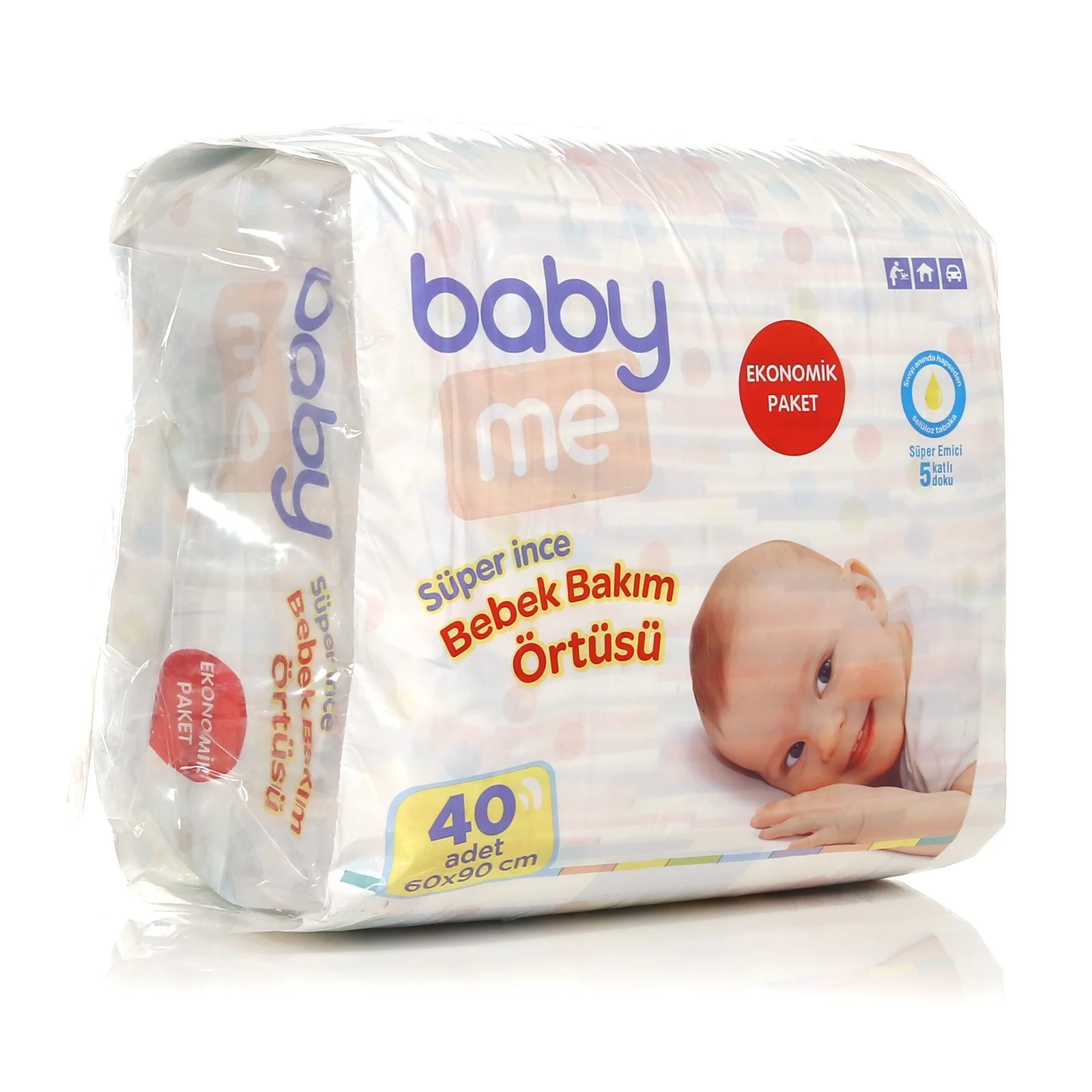 Ebebek baby me супер тонкий пеленки пеленания коврик 60x90 см 40 шт|Пеленальные подкладки и