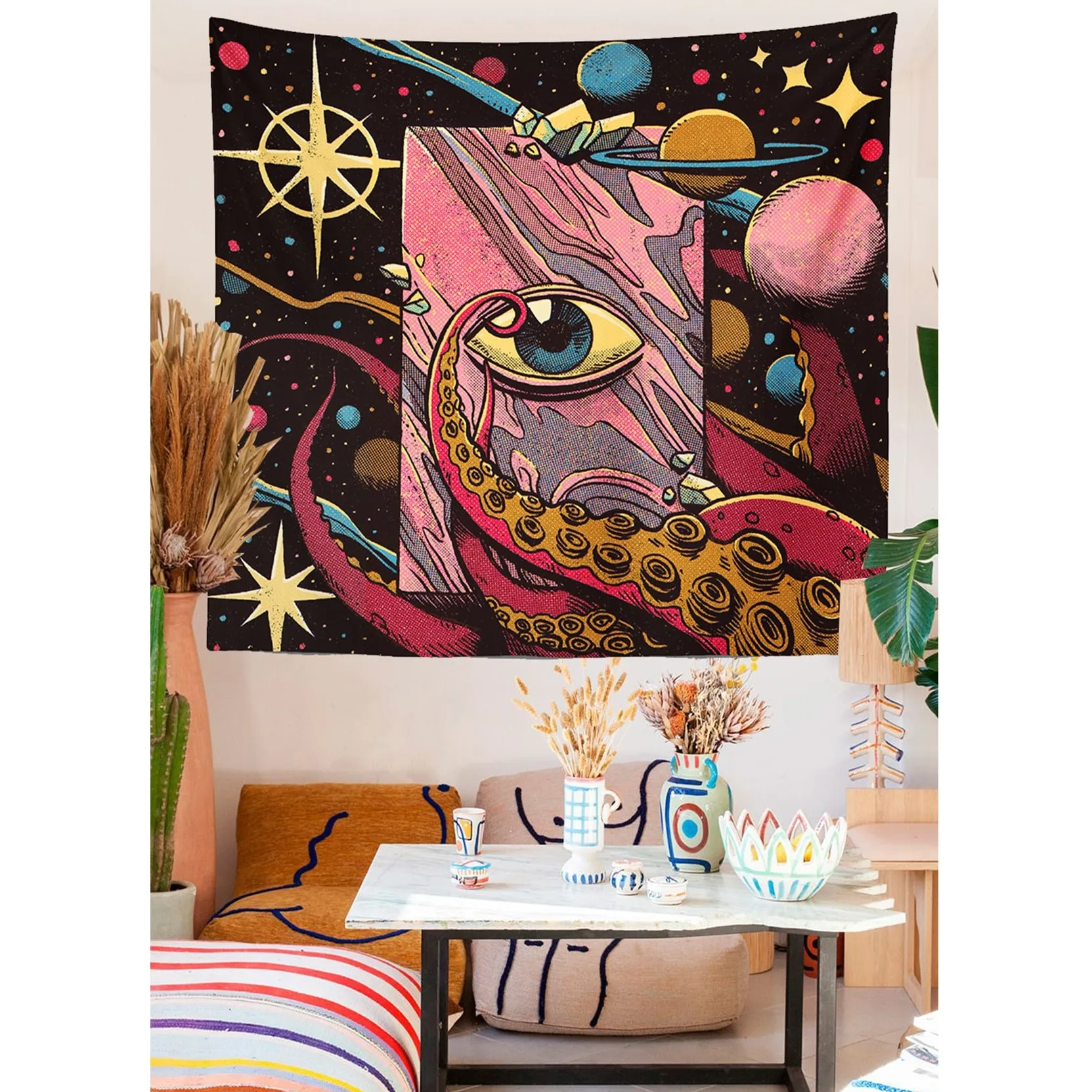 

Psychedelic Wall decor Carpet lovely cute decorative home carpet blanket easy to hang high quality healthy soft polyester