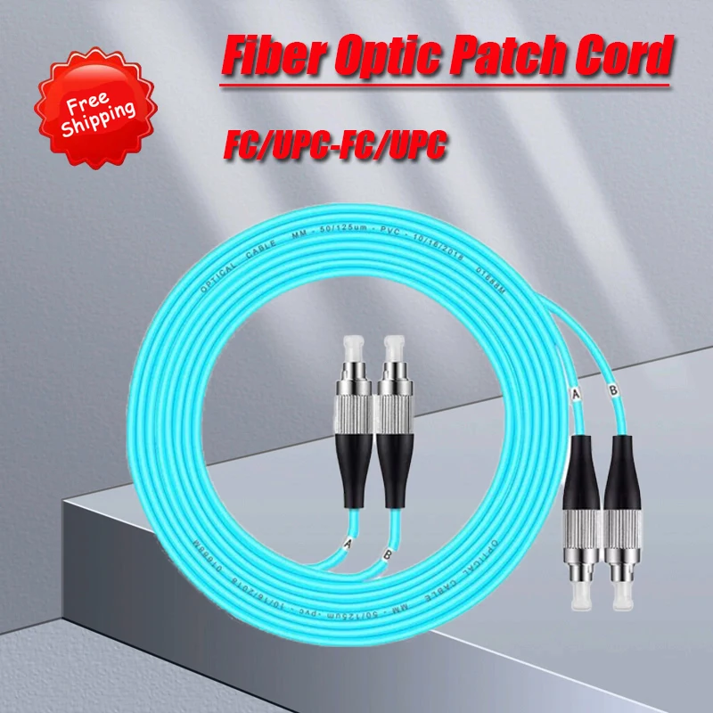 

5Pcs/Lot FC/UPC-FC/UPC OM3 Multimode Fiber Patch Cord Duplex MM Jumper Cable,PVC Jacket,.Length or Connector Can be Customized