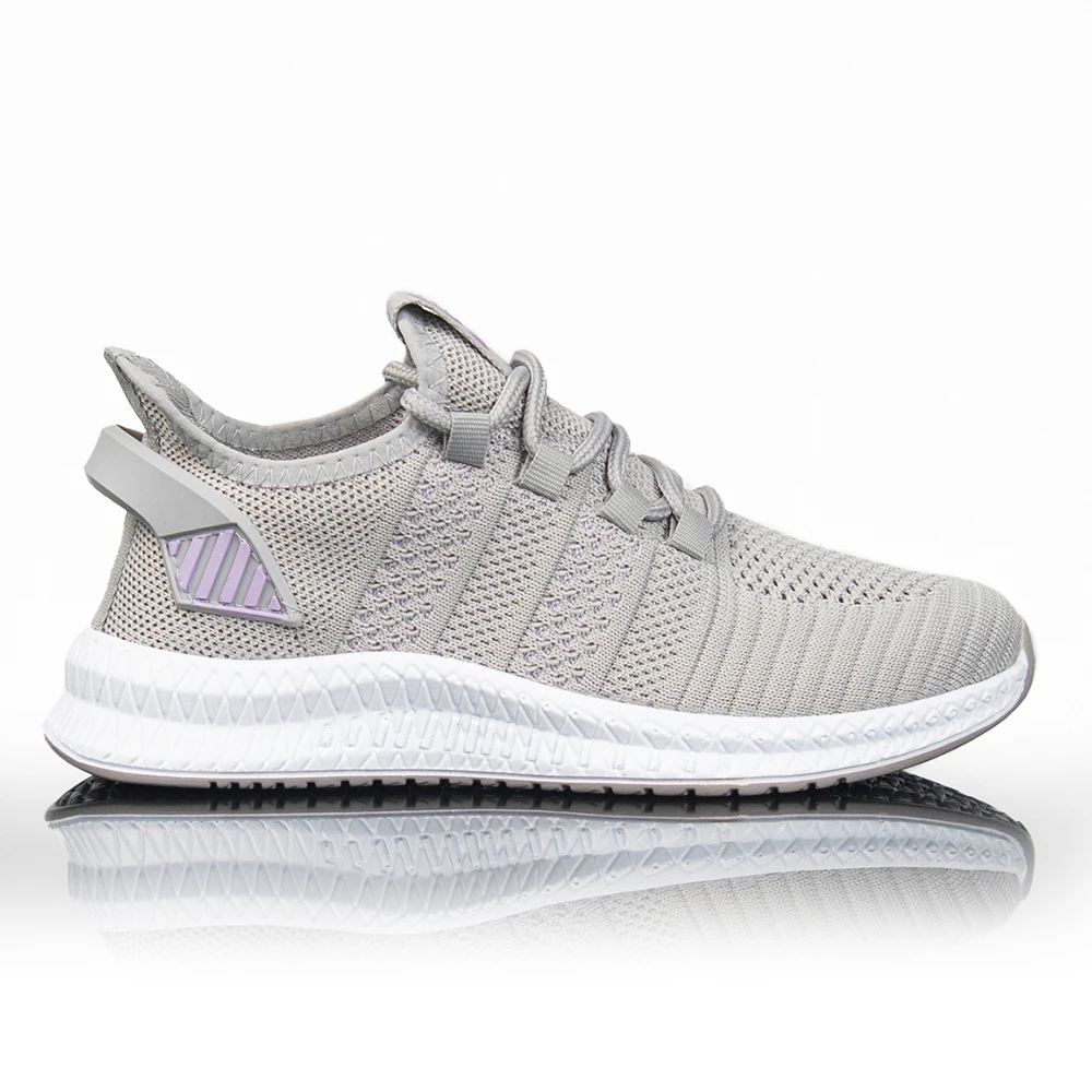 

Kids Sneakers Children's Casual Shoe Fabric Gray Lilac Color Lace-Up Normal Mold Light Sole Casual Sports Shoes Jumping Active Daily Sports Walking Comfortable Flexible Orthopedic Breathable Size 26-35 Letoon 2103