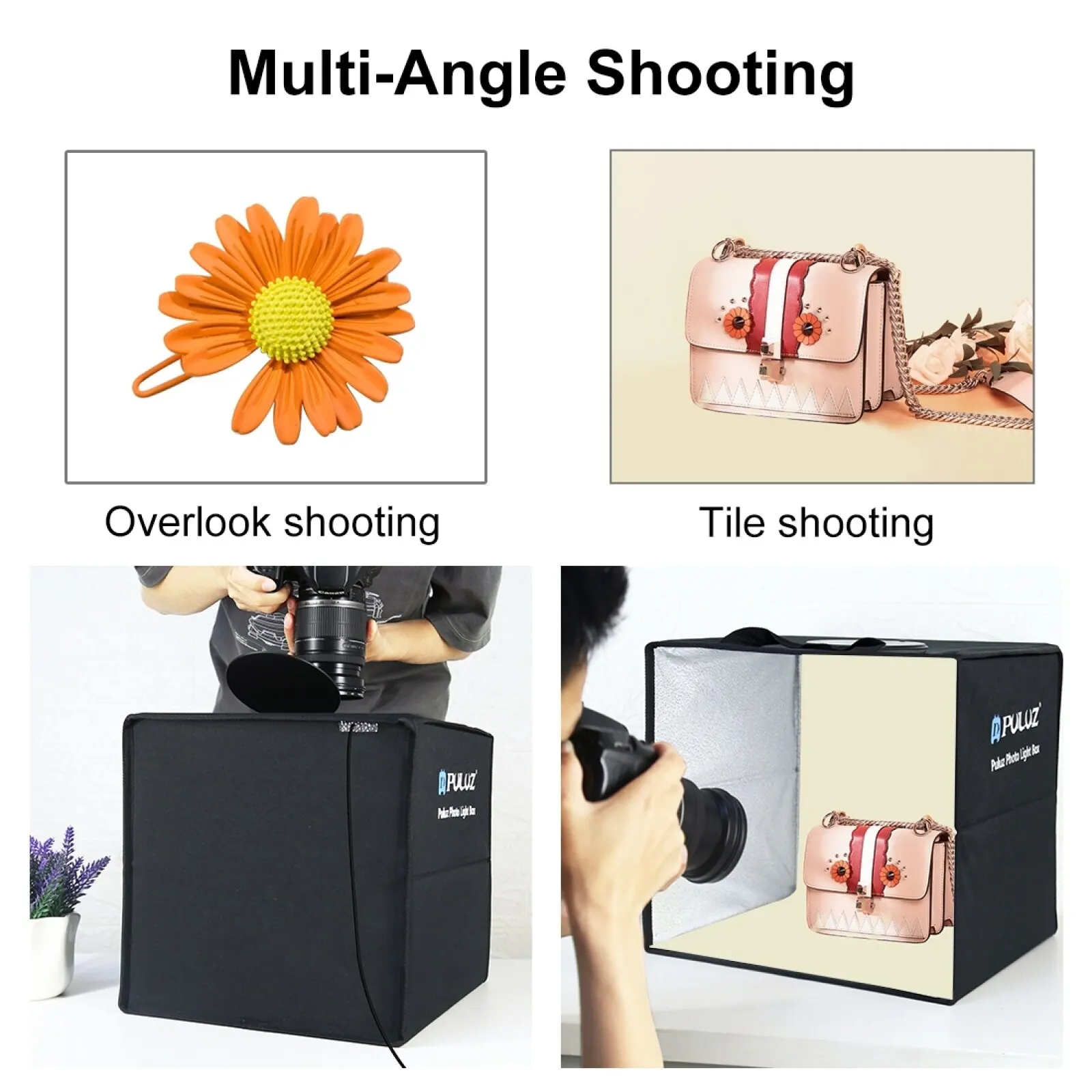 Складной световой короб для фотостудии PULUZ кольцевой светодиодный студийный