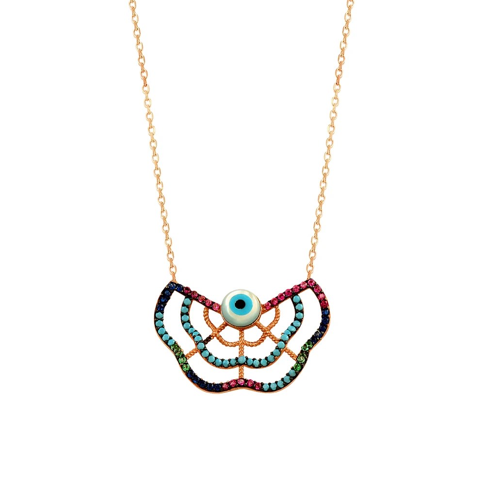 

Ожерелье сглаза амулет женское ожерелье бохо из стерлингового серебра 925 пробы защита Турецкий Дурной глаз ожерелье винтажное многоцветно...