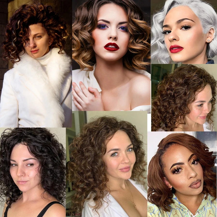 9inch Elegant Short Synthetic Ocean Wave Braiding Hair Extensions Freetress Wavy Hair Blonde Afro Curly Water Wave Hair Braids