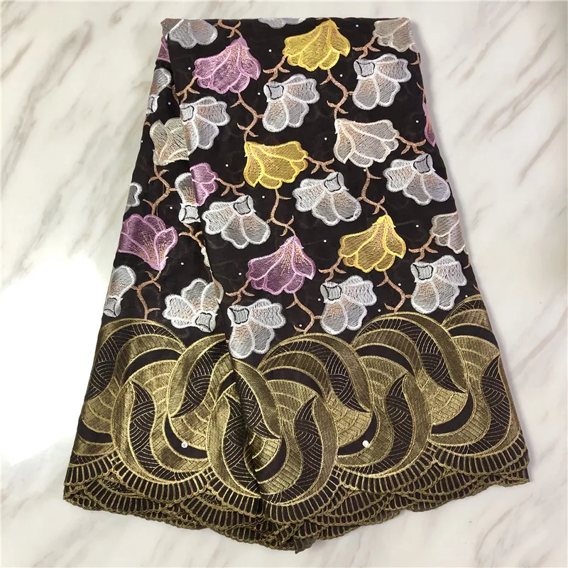 Африканская швейцарская хлопчатобумажная сухая кружевная ткань нигерийская
