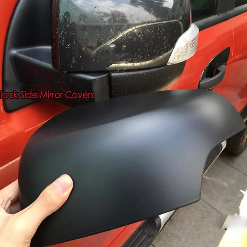 Free Shipping High Quality Abs Plastic 2 Pieces Mirror Covers  Caps RearView Mirror Case Cover Black For Ford Ranger 2015-2017