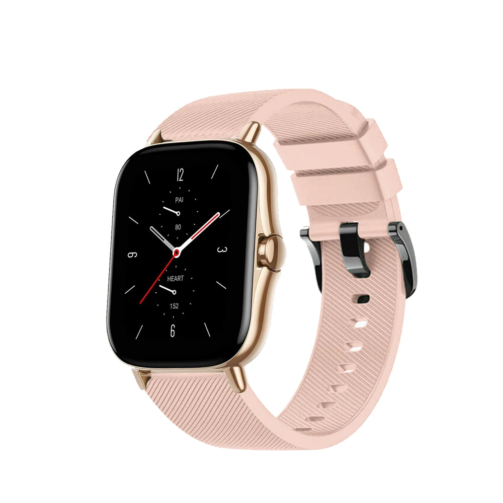 Ремешок для смарт-часов amazfit gts 2 bip силиконовый цветной браслет высокой плотности