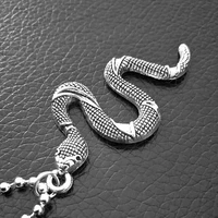 new exaggerated snake pendant necklace for women men punk silver color gothic mens womens necklace female jewelry gift party