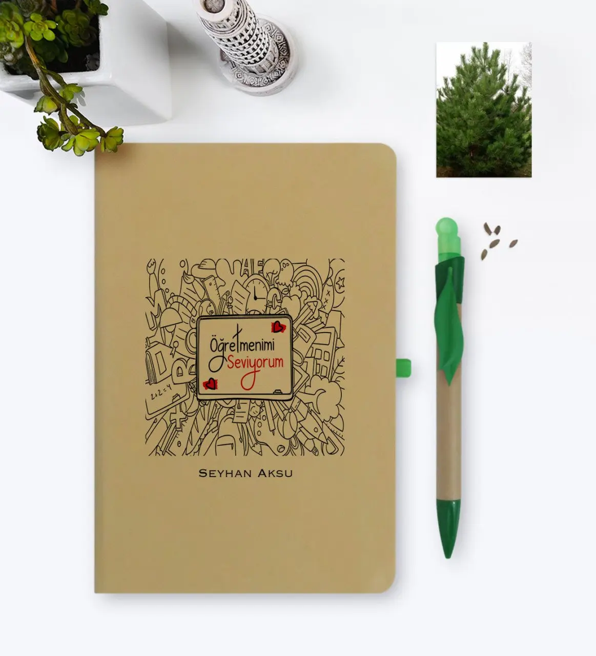 Персональный блокнот с эгрименими мне нравится экологический и набор для Seeded Pen