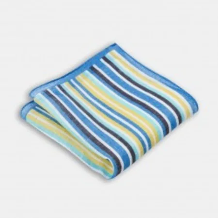 

Blue striped linen handkerchief 67827500