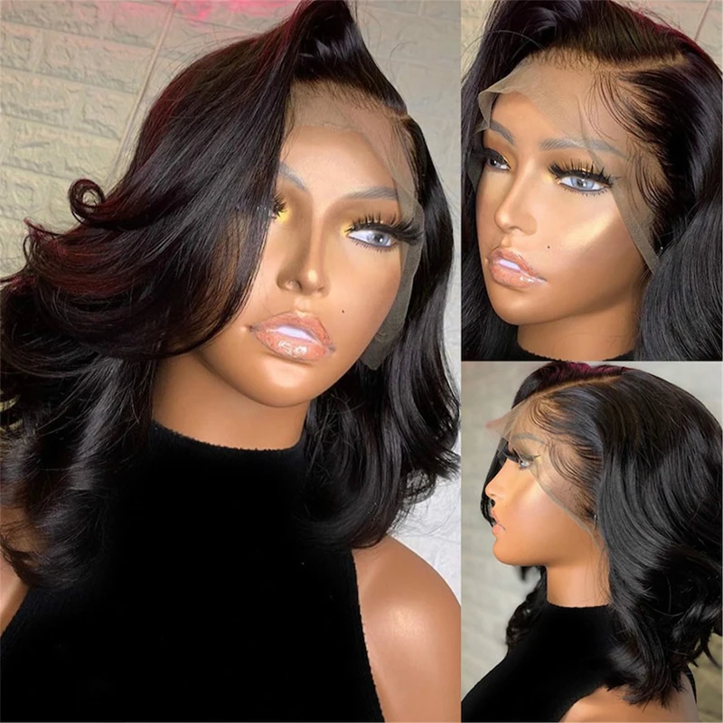 

Smooth Synthetic Lace Front Wig Black Soft Body Wave Synthetic Wigs for Black Women High Density Lace Frontal Wig Daily Wig