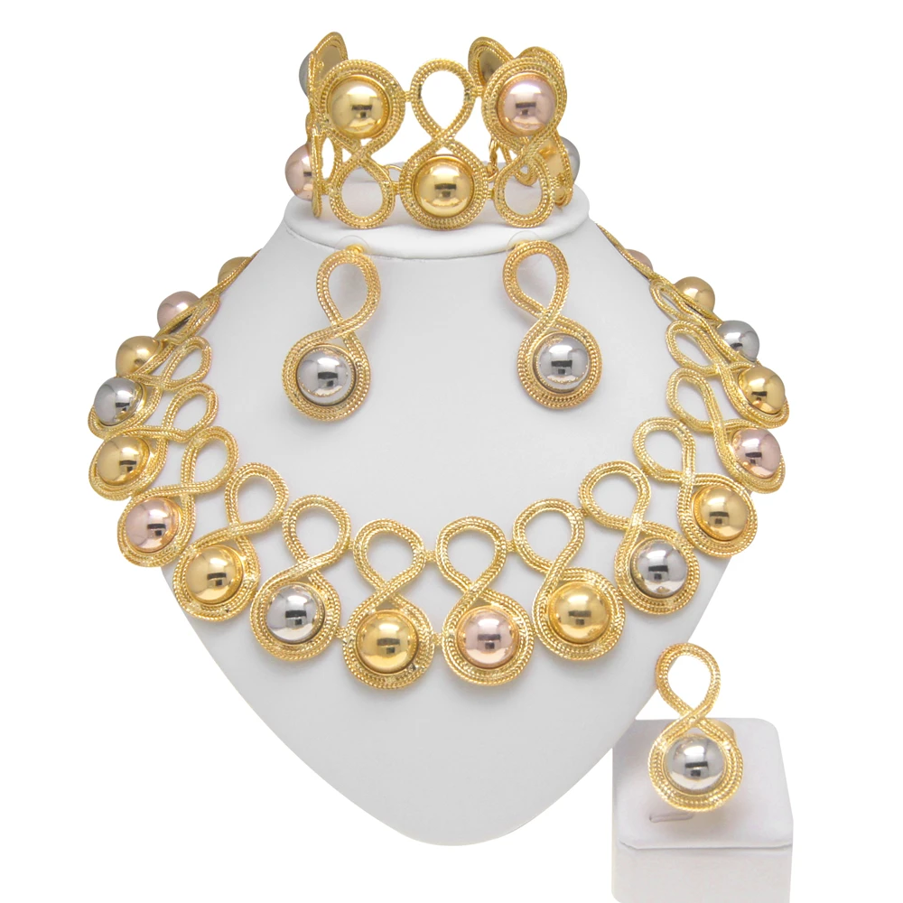 2022 модный бразильский позолоченный комплект ювелирных изделий изысканное