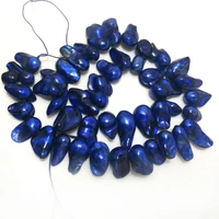 16 inches 11 13mm dark blue natural blister pearls loose strand