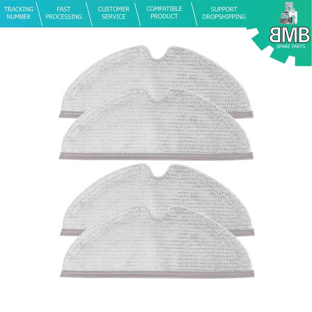 

Roborock S5 Max S50 S6 Mop Cloth Compatible for Equivalent Quality Product Main Brush & Mop Set 1 Set 4 Pieces