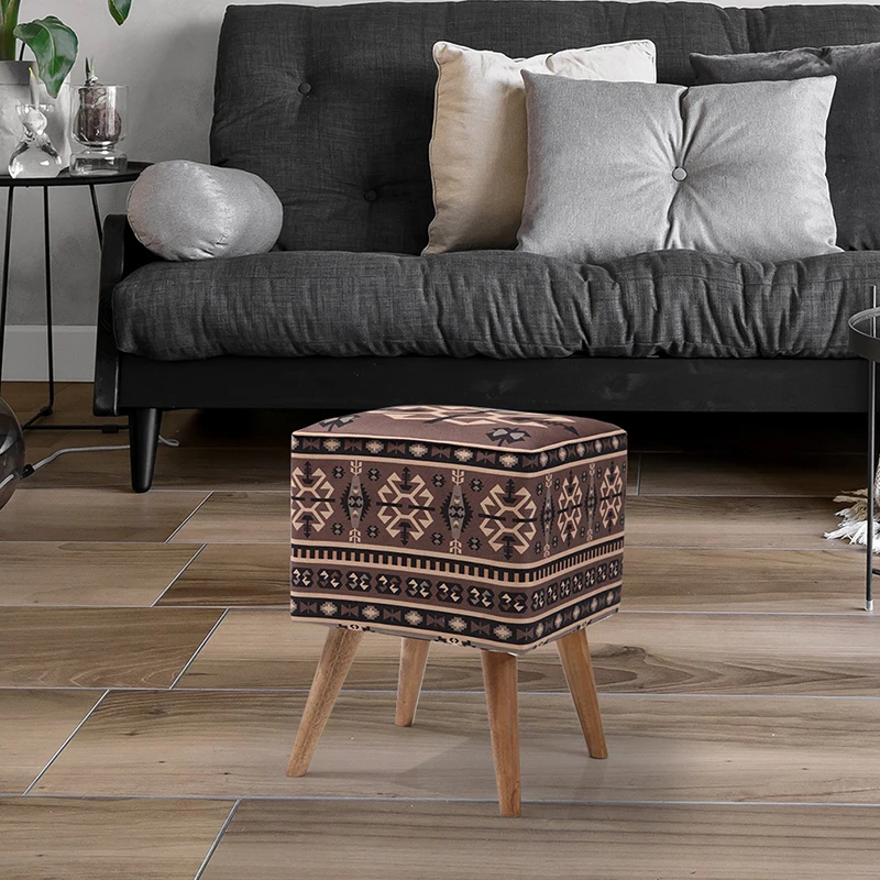 

Antep Pattern Puff Pouffe Ottoman Printed Fabric High Quality Mini sofa