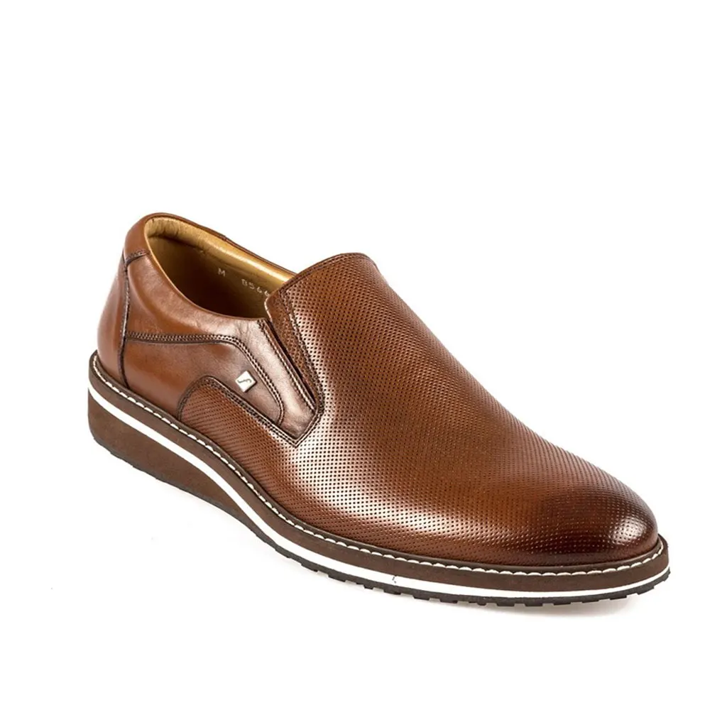 

Fosco Men's Casual Shoes Genuine Leather Eva Sole Tan-Brown Colour