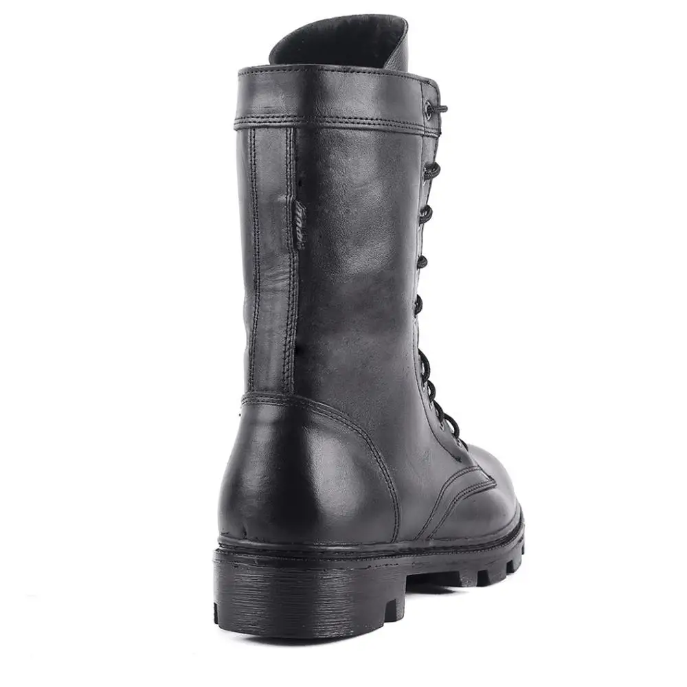 Натуральная кожа черные ботильоны с мехом и шнуровка Мужская Высокая обувь без