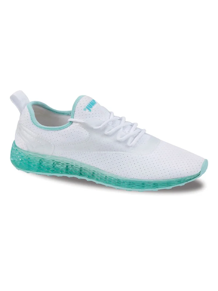 TuBiTex Lace-Up, Flat Bottom, Daily Use, Spring and Summer Season, White Sports Shoes
