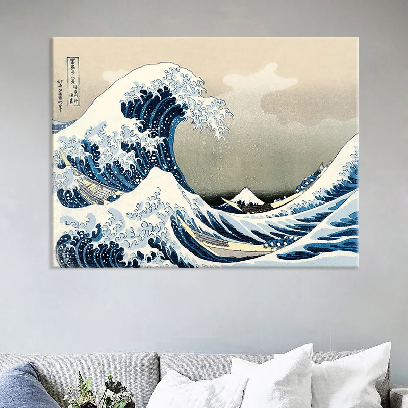 

Anime Kanagawa Surf in Japan Ukiyo-e Wave Decorative Painting Room Decor Poster Decorative Paintings Wall Posters Decoration