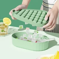36 grid ice cube trays maker reusable square silicone ice cube mold portable diy ice moulds with removable lid bar party kitchen