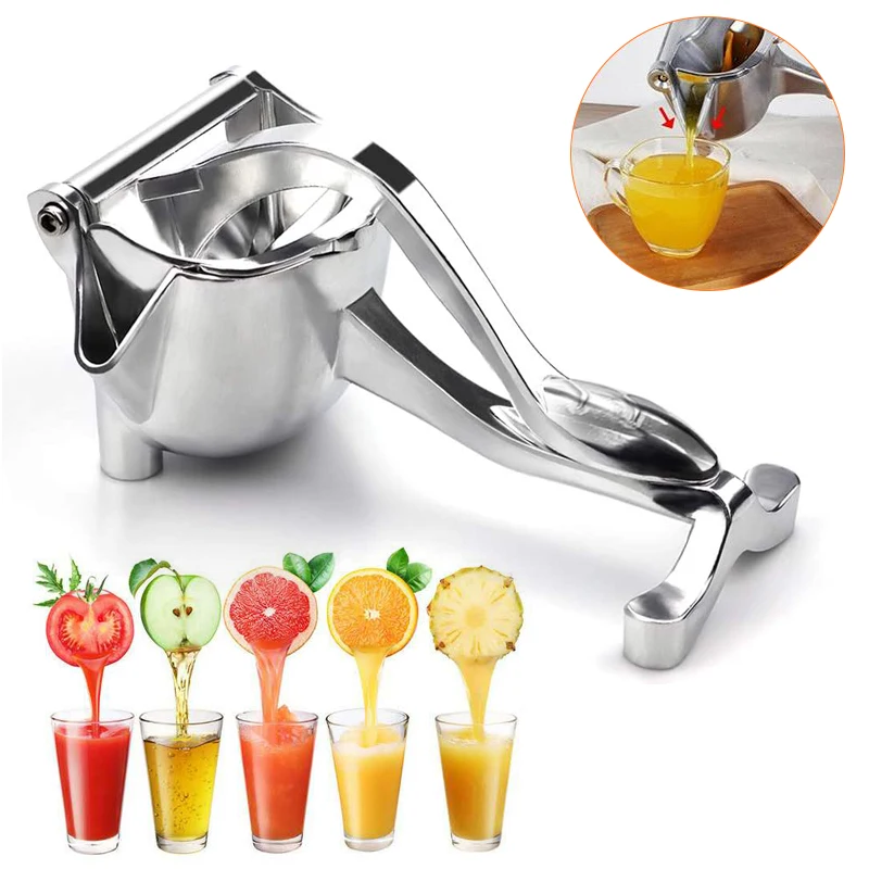 

Manual Fruit Squeezer Aluminum Alloy Hand Pressure Juicer Kitchen Juice Tools Machine Orange Lemon Apple Grape Juice Press Maker