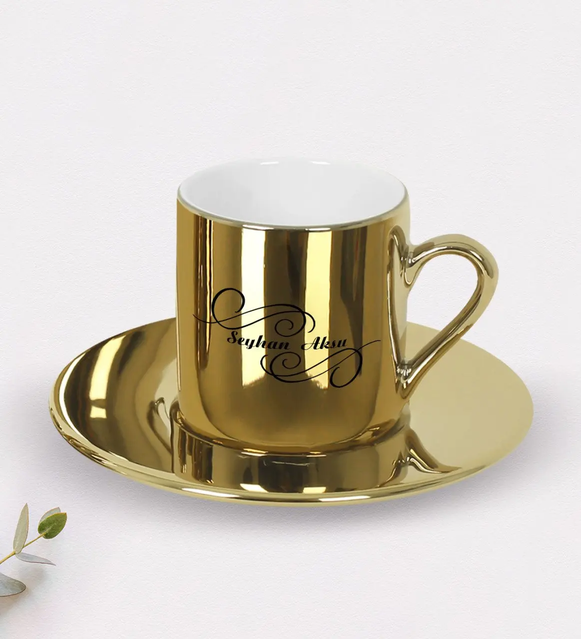 

Personalized Is Mirrored Gold Turkish coffee Fincanı-3