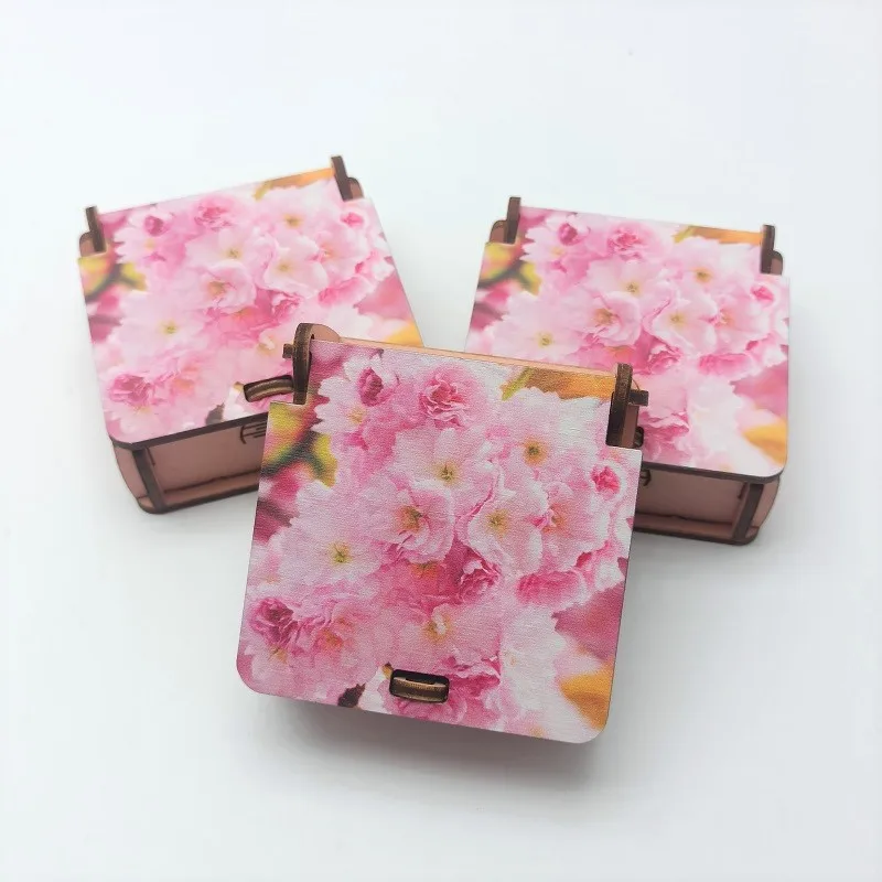 5/10шт Деревянная подарочная коробка с цветами павлином бабочки праздничная