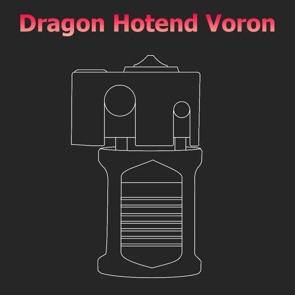 

Phaetus Dragon Hotend Voron High/Standard Flow Printed Vividly High Quality For Titan Extruders Prusa I3 MK3/MK3S 3D Printer