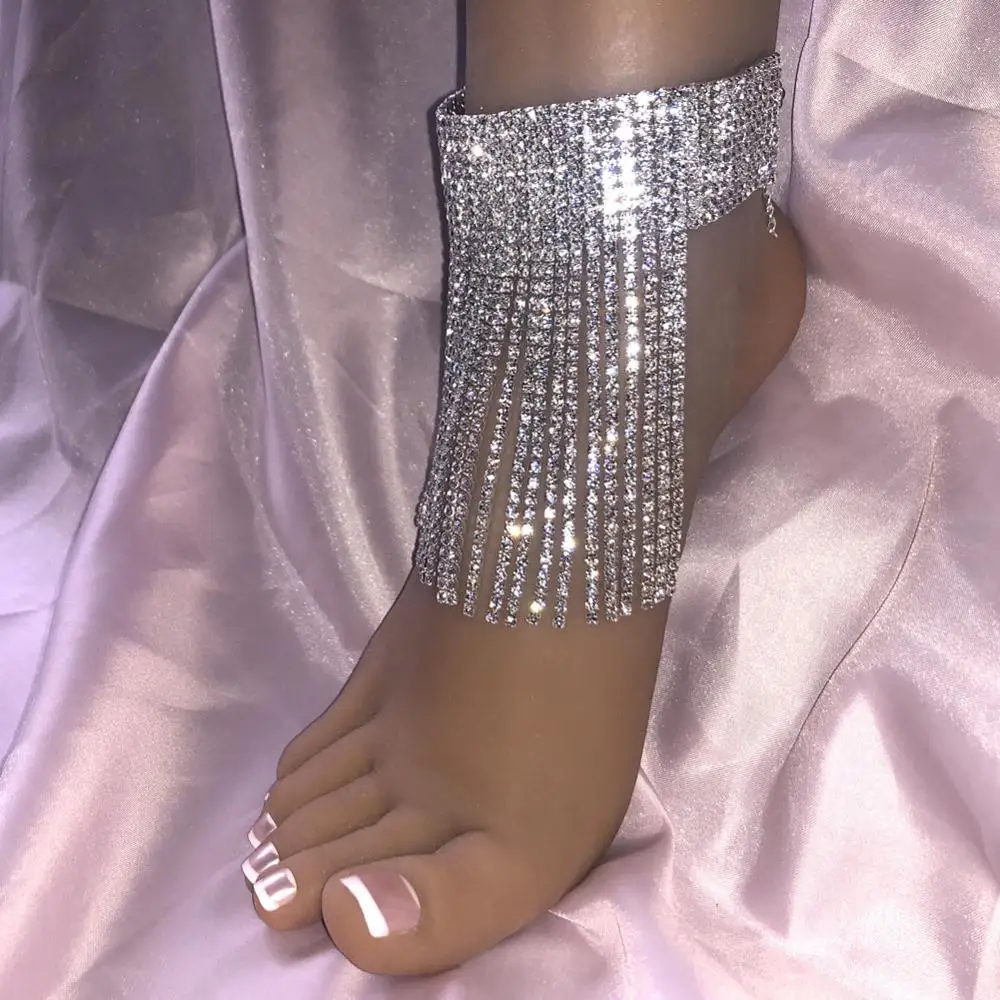 1 шт. очарование блестящие Длинная кисточка из горного хрусталя браслет браслеты