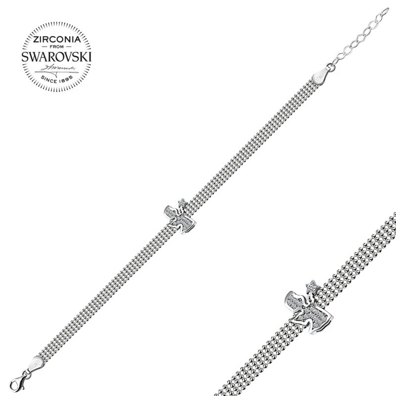

Silver 925 Sterling Swarovski Zirconia Stone Fairy Bracelet Charms