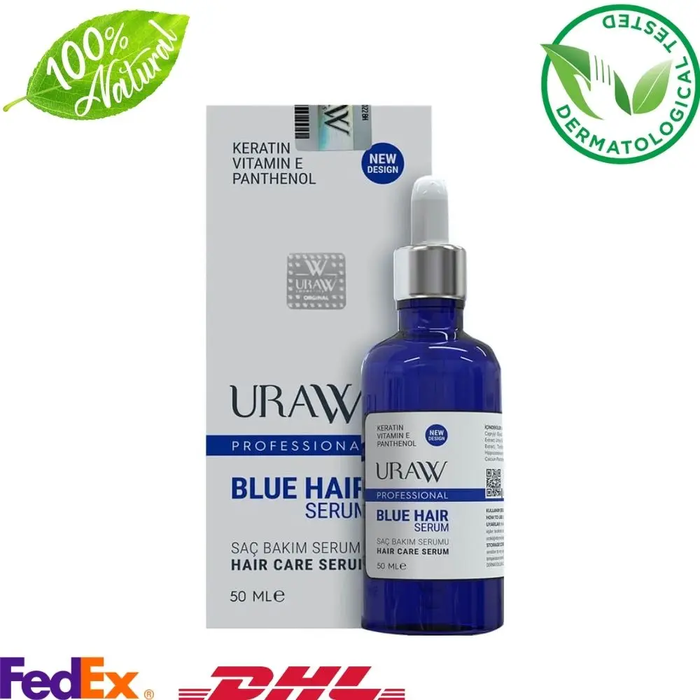 

Blue Hair Serum URAW 50ml Hair Growth Formula Thick Hair FAST DELIVERY