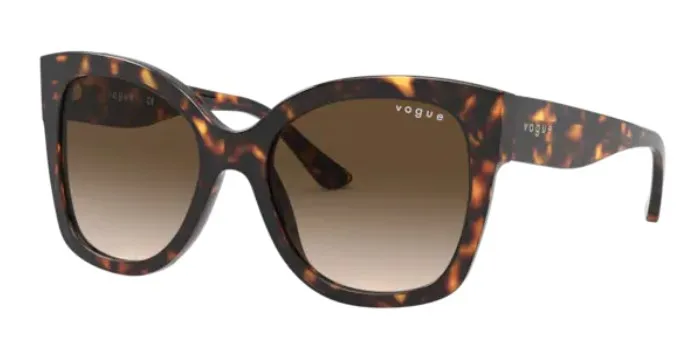 Vogue 5338 S W65613 54 Sunglasses, Woman Sunglasses, Brown Frame, Brown Gradient Lens, High Quality Vision, %100 UV