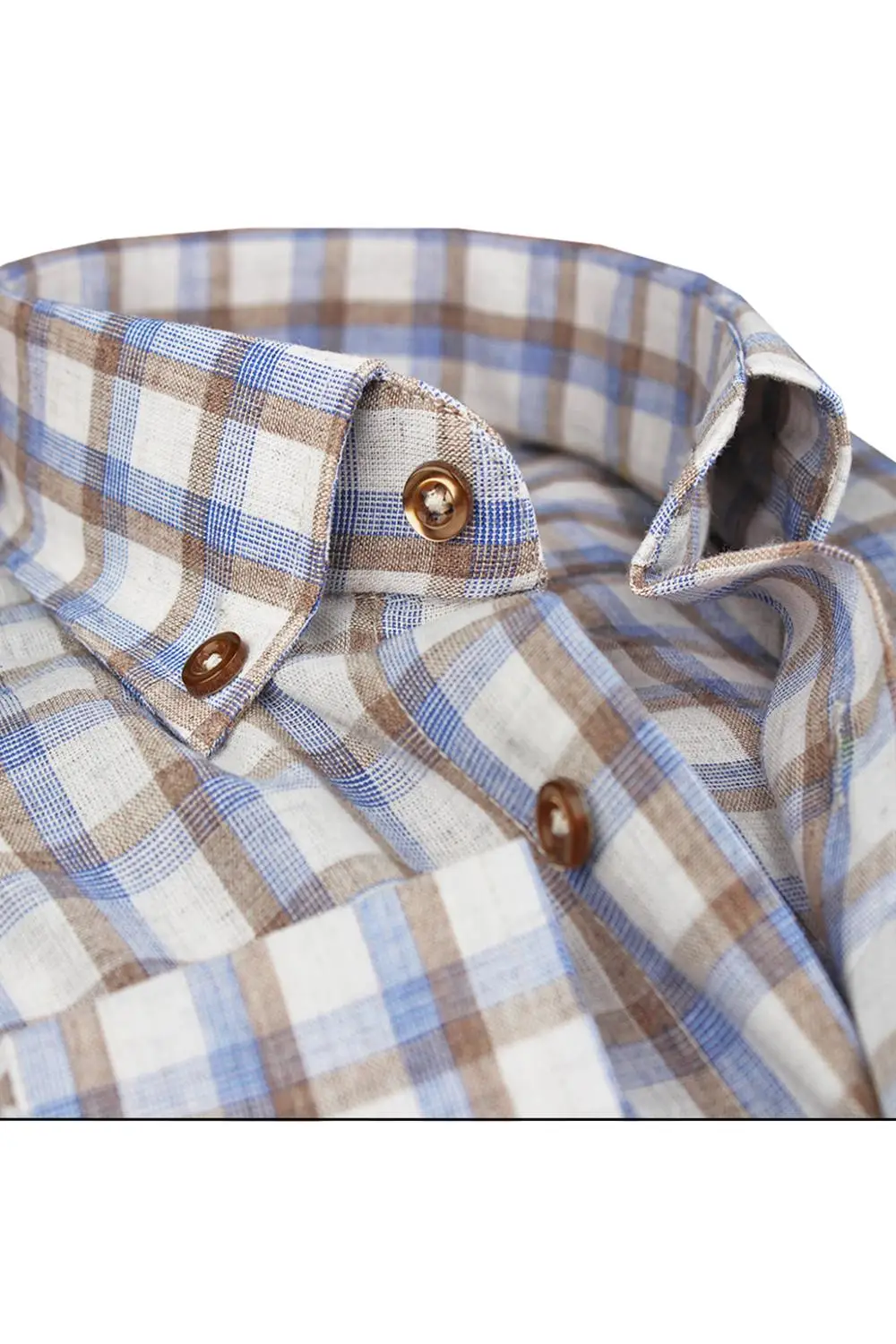 Varetta Mens Shirt Long Sleeve Full Cotton Plaid Shirt Men Casual Regular Fit Shirt With One Pocket Made in Turkey