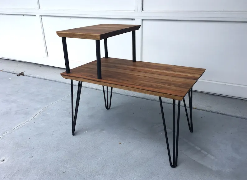Hand Made Solid Teak Step Up Side Table | Мебель