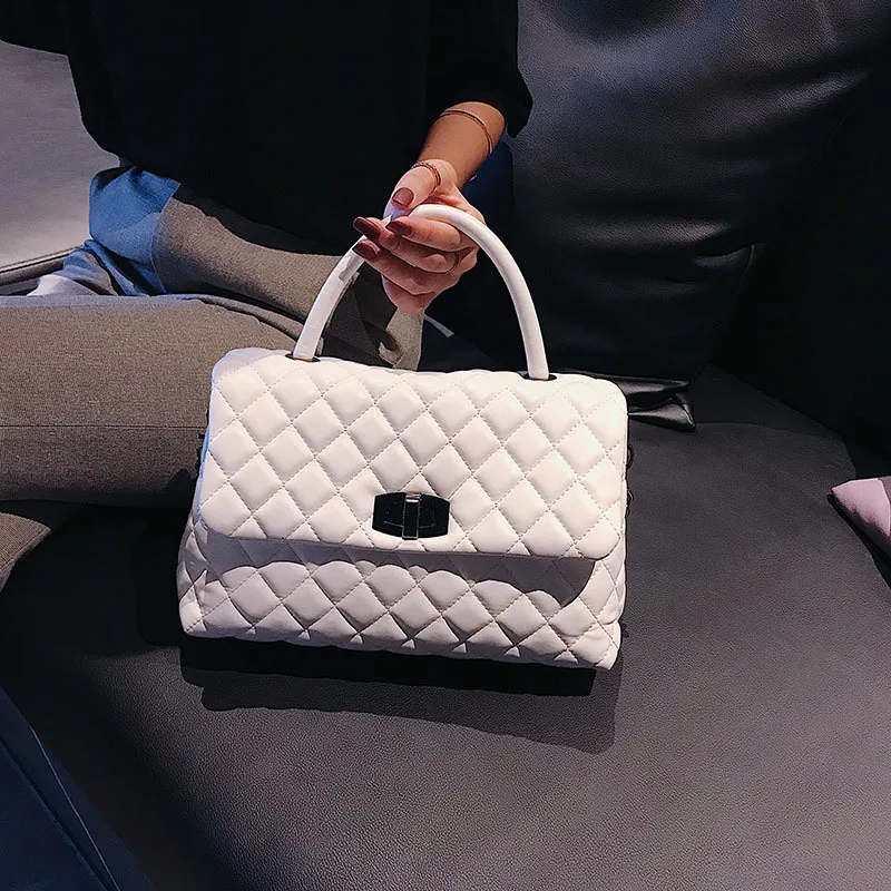 

VALTIS Diamond Lattice Handbag Bags For Women 2021 Luxury Brand Designed Chic Top-handle Bag Female Shoulder Bag Bolsa Quilted