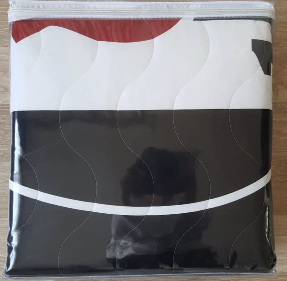 

Double personality duvet cover set striped black white Besiktas football team licensed cotton duvet cover bed sheet two pillow case