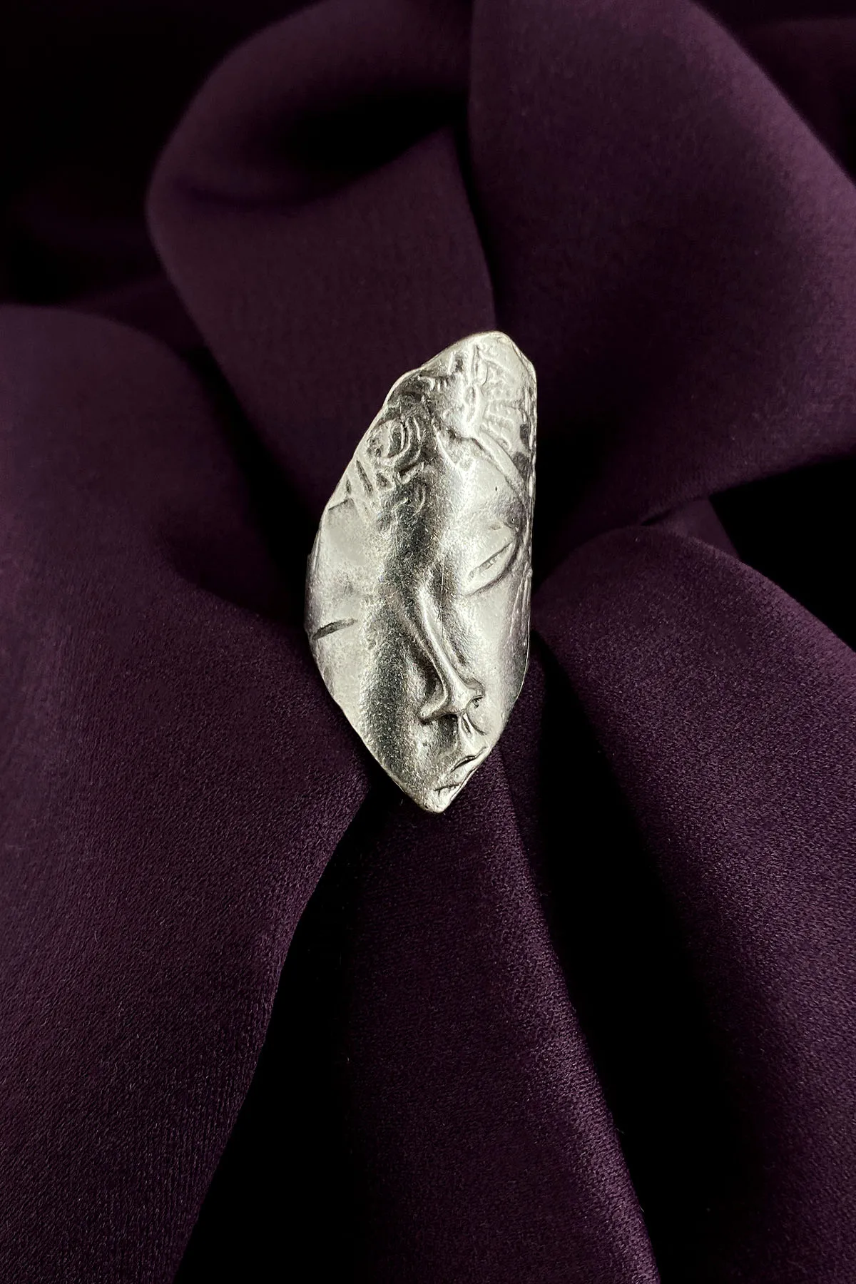 

Sleeping Beauty Antique Silver Plated Adjustable Size Ring