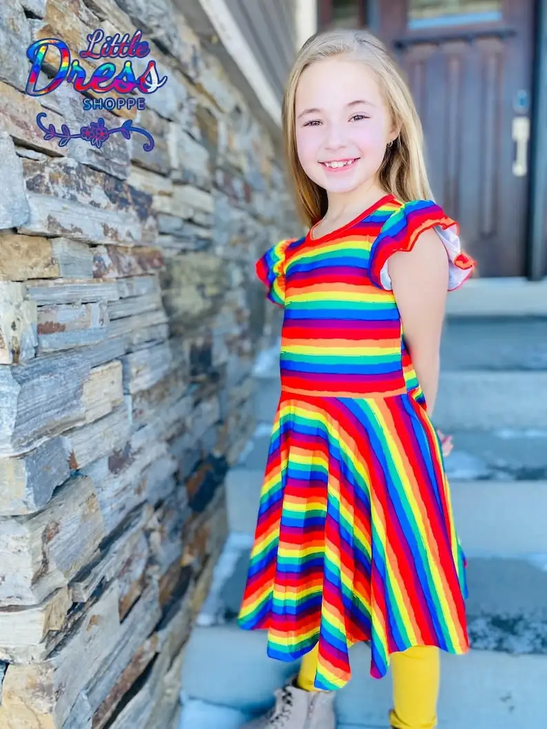 

Платье макси в радужную полоску irls | Платье макси для девочек | Платье для девочек | Летнее платье для девочек | Радужное платье