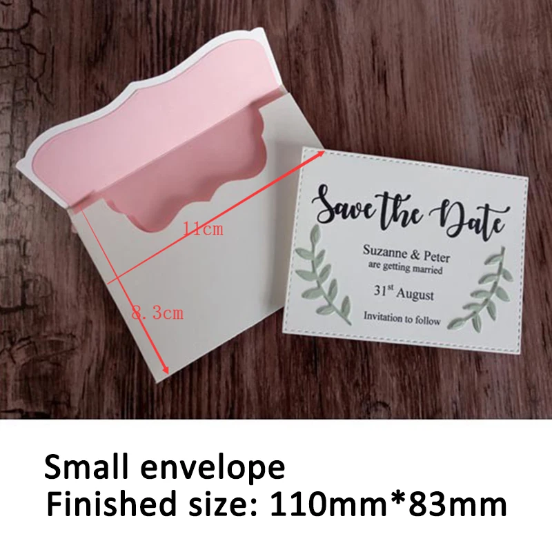 Маленький конверт 3D металлические режущие штампы для бумажные карточки