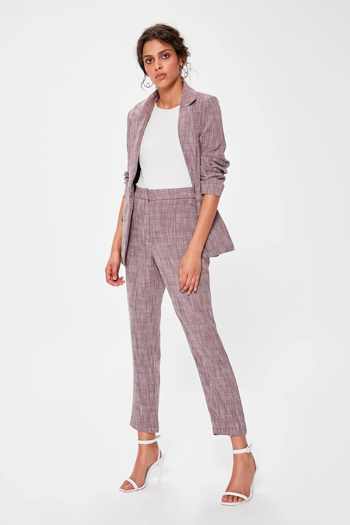 Trendyol бордовые классические брюки TWOAW20PL0058|Брюки| |