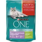 Сухой корм Purina ONE для взрослых кошек с чувствительным пищеварением и разборчивым вкусом в еде, с высоким содержанием индейки и рисом, Пакет, 200 г*10 шт