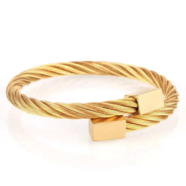 

RECTANGLE GOLD TITANIUM STEEL BRACELET 412020331