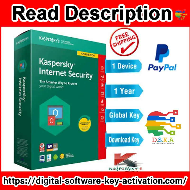 

Kaspersky - Internet device security key, with activation and license for 1 year, 2021