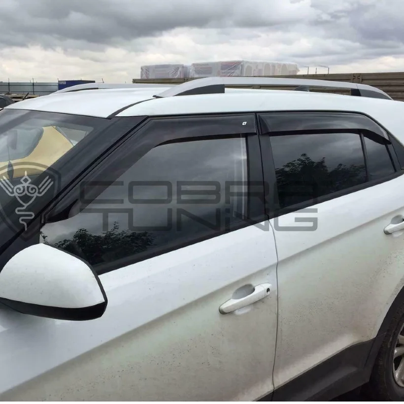 Дефлекторы окон Cobra Tuning H25316 на авто Hyundai Creta 1 l 5d 2016- н.в. 4 шт./комп. ветровики от