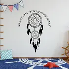 Follow Your Dream Dreamcatcher Настенная Наклейка Съемный Ловец снов для гостиной и спальни украшение A002106