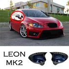 Чехол для бокового зеркала летучая мышь для Leon MK2 Seat 2009-2012, автомобильные аксессуары MK2.5 FR Cupra, блестящее пианино, черная Настройка, автоспорт, дизайн летучая мышь