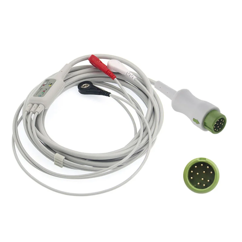 Совместимый кабель Mindray ECG 3-контактный разъем AHA 12Pin |
