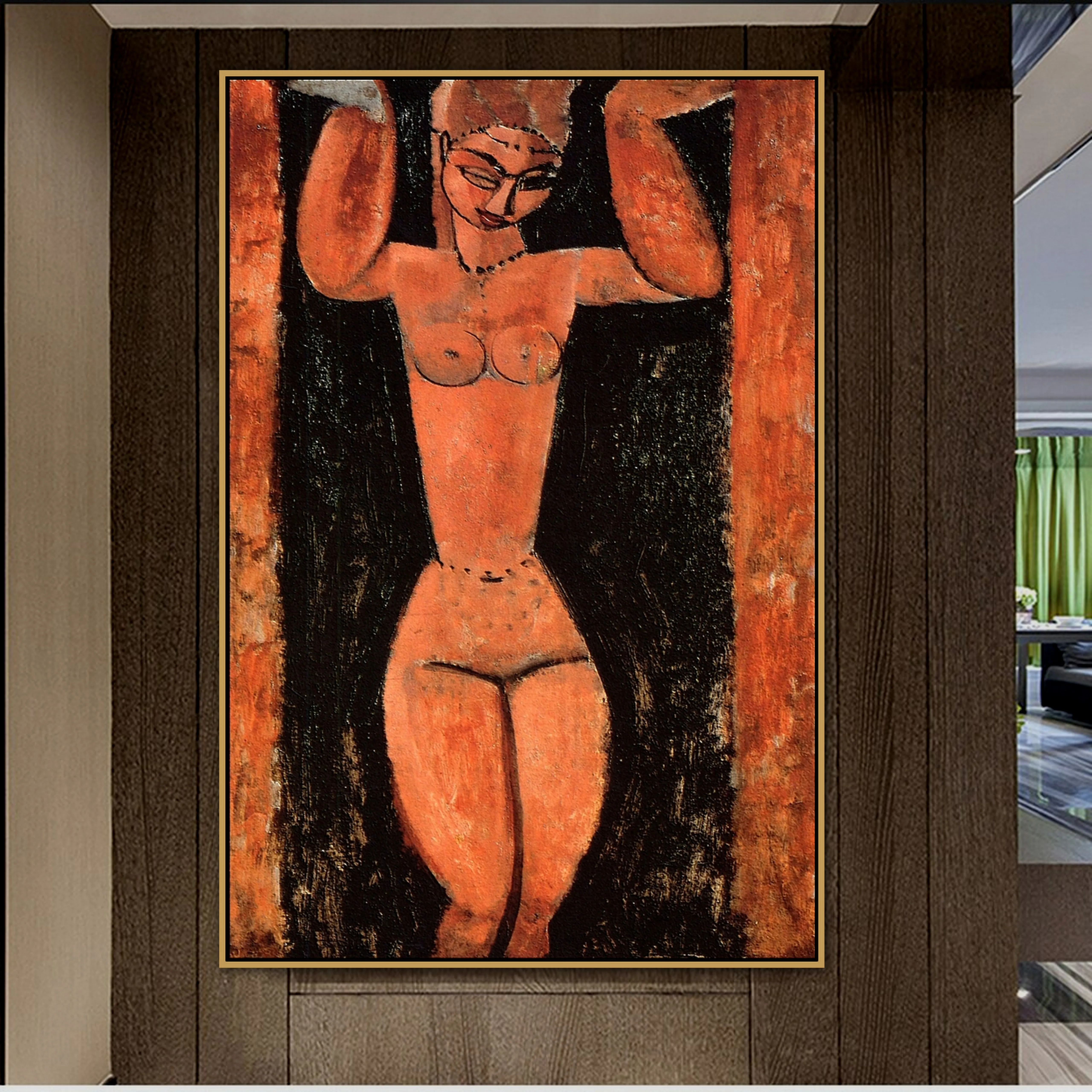Amedeo Клементе Модильяни старый известный мастер художник Caryatid Холст Картина