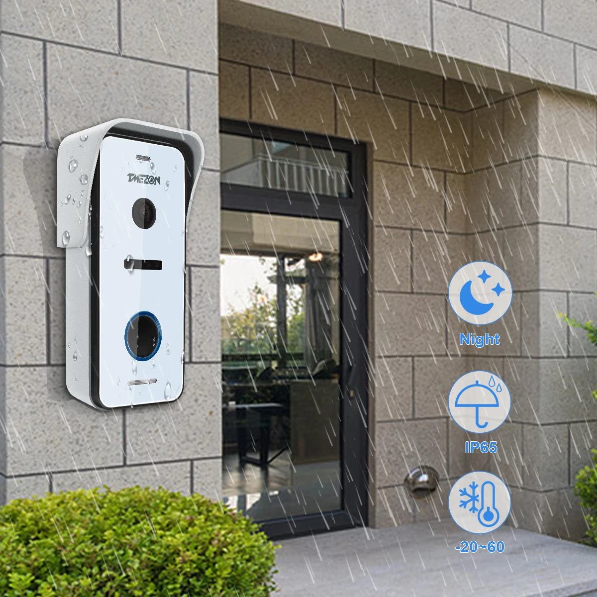 TMEZON TUYA APP Home Intercom System Wireless WiFi Smart IP Video Doorbell 7 Inch with 1080P Wired Doorbell enlarge