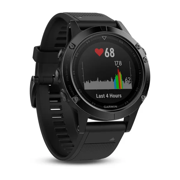 Garmin Fenix 5 Sapphire черные с черным ремешком | Электроника