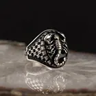 Мужское кольцо из серебра 925 пробы, модель скорпиона из оникса, мужские подарочные аксессуары, ювелирные изделия из настоящего натурального камня, Сделано в Турции, высокое качество